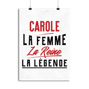 Affiche carole la femme la reine la légende