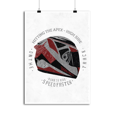 Affiche casque moto gp