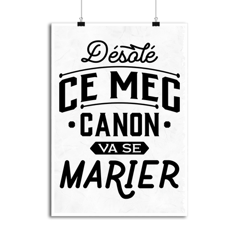 Affiche ce mec va se marier