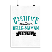 Affiche certifiée meilleure belle-maman