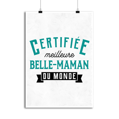 Affiche certifiée meilleure belle-maman