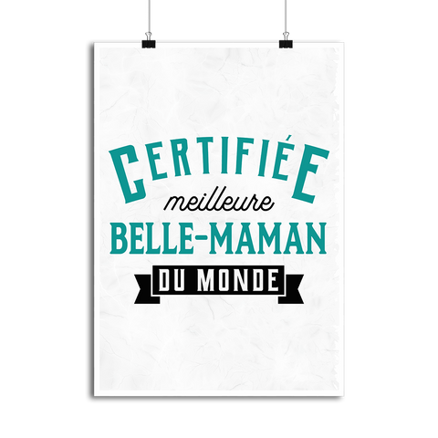 Affiche certifiée meilleure belle-maman
