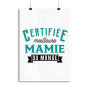Affiche certifiée meilleure mamie