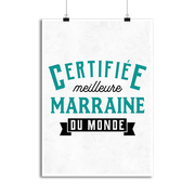 Affiche certifiée meilleure marraine