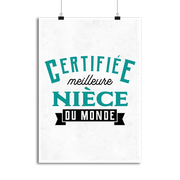 Affiche certifiée meilleure nièce