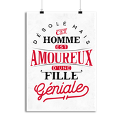 Affiche cet homme est amoureux d'une fille géniale