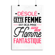 Affiche cette fille est déjà prise