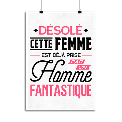 Affiche cette fille est déjà prise