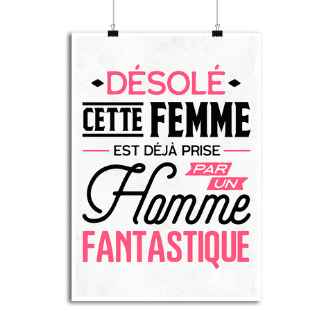 Affiche cette fille est déjà prise