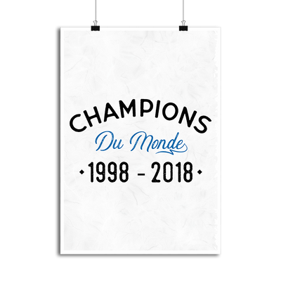 Affiche champions du monde sport
