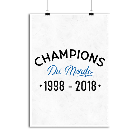Affiche champions du monde sport