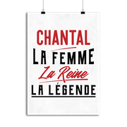 Affiche chantal la femme la reine la légende