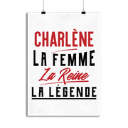 Affiche charlène la femme la reine la légende
