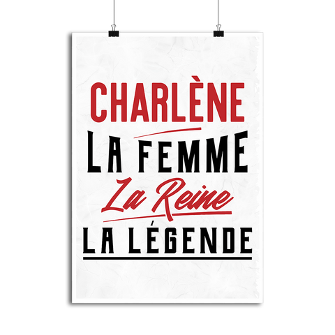 Affiche charlène la femme la reine la légende