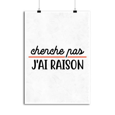 Affiche cherche pas j'ai raison