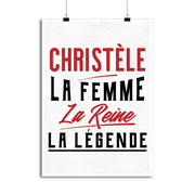 Affiche christèle la femme la reine la légende