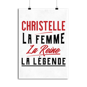 Affiche christelle la femme la reine la légende