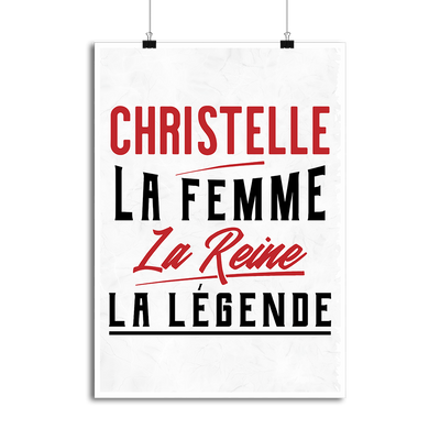 Affiche christelle la femme la reine la légende