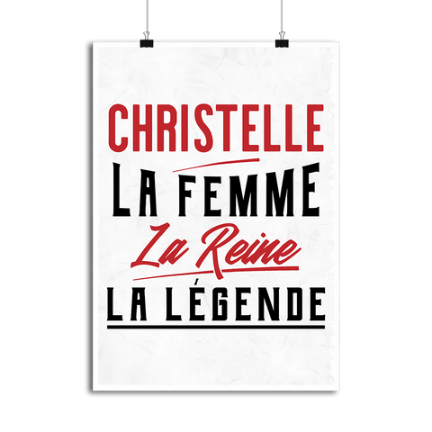 Affiche christelle la femme la reine la légende
