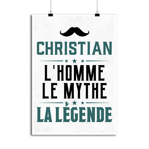 Affiche christian l'homme le mythe la légende