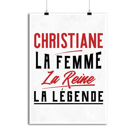 Affiche christiane la femme la reine la légende