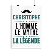 Affiche christophe l'homme le mythe la légende