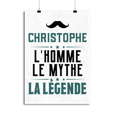 Affiche christophe l'homme le mythe la légende