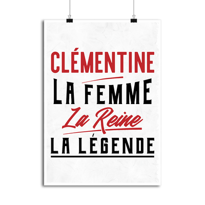 Affiche clémentine la femme la reine la légende