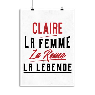 Affiche claire la femme la reine la légende