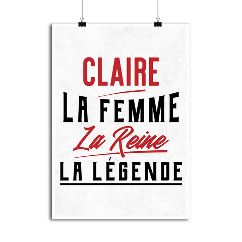 Affiche claire la femme la reine la légende