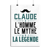 Affiche claude l'homme le mythe la légende