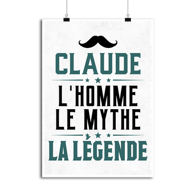 Affiche claude l'homme le mythe la légende