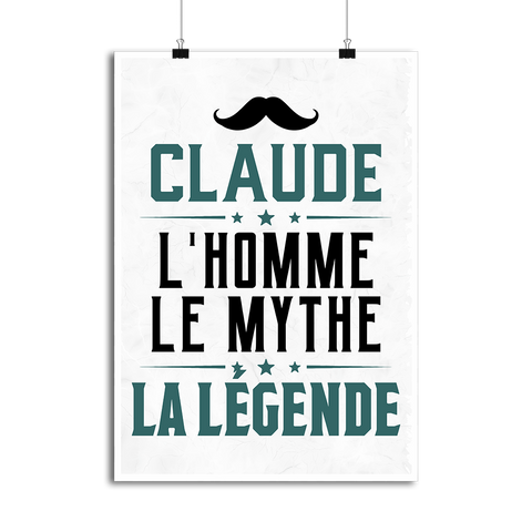 Affiche claude l'homme le mythe la légende