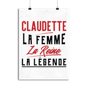Affiche claudette la femme la reine la légende