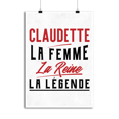 Affiche claudette la femme la reine la légende