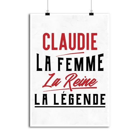 Affiche claudie la femme la reine la légende