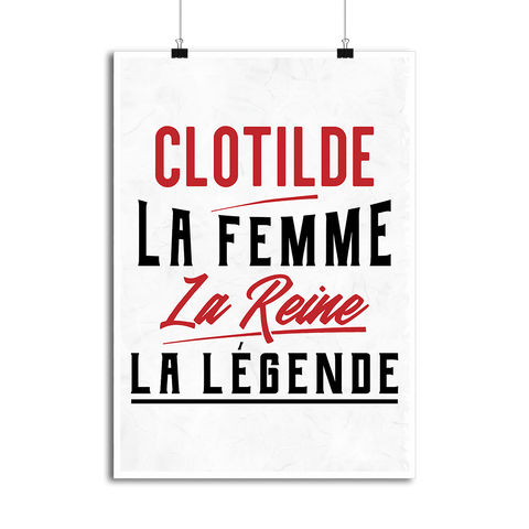 Affiche clotilde la femme la reine la légende