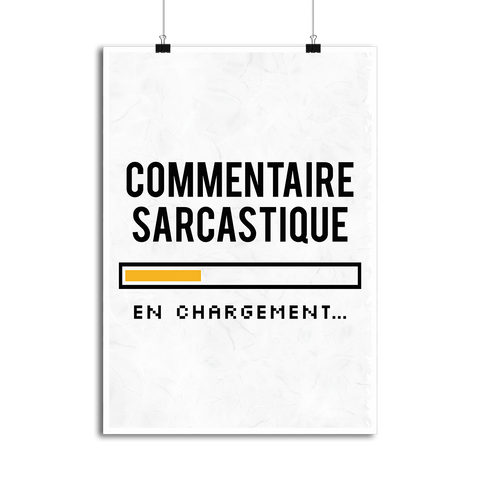 Affiche commentaire sarcastique