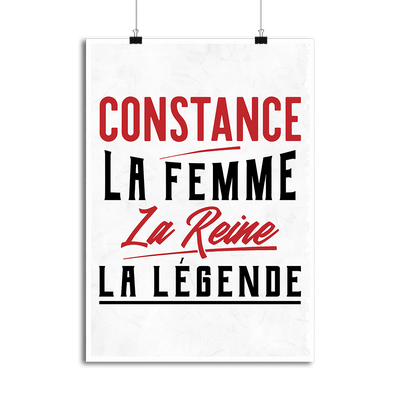 Affiche constance la femme la reine la légende