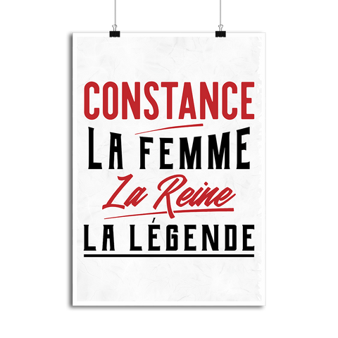 Affiche constance la femme la reine la légende