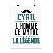 Affiche cyril l'homme le mythe la légende