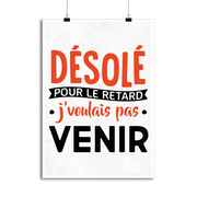 Affiche désolé pour le retard