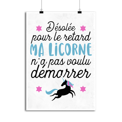 Affiche désolée pour le retard