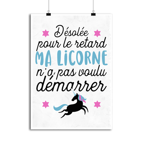 Affiche désolée pour le retard