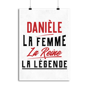 Affiche danièle la femme la reine la légende