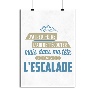 Affiche dans ma tête escalade