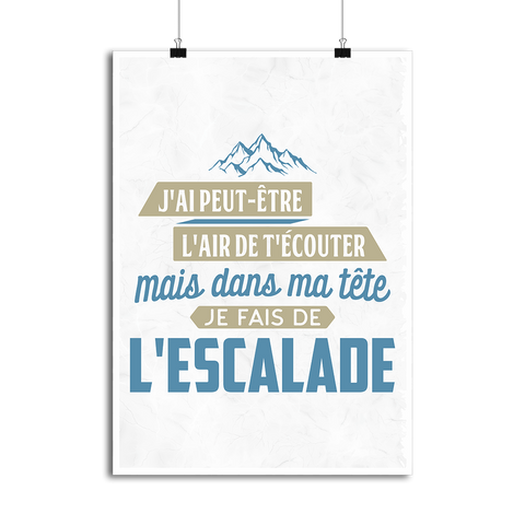 Affiche dans ma tête escalade