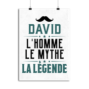Affiche david l'homme le mythe la légende