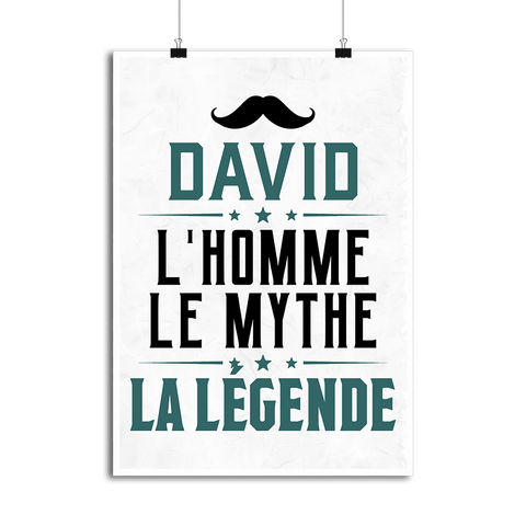 Affiche david l'homme le mythe la légende