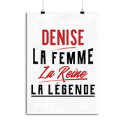 Affiche denise la femme la reine la légende